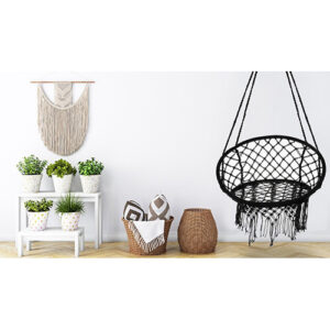 Viseč sedež Malaga-črn